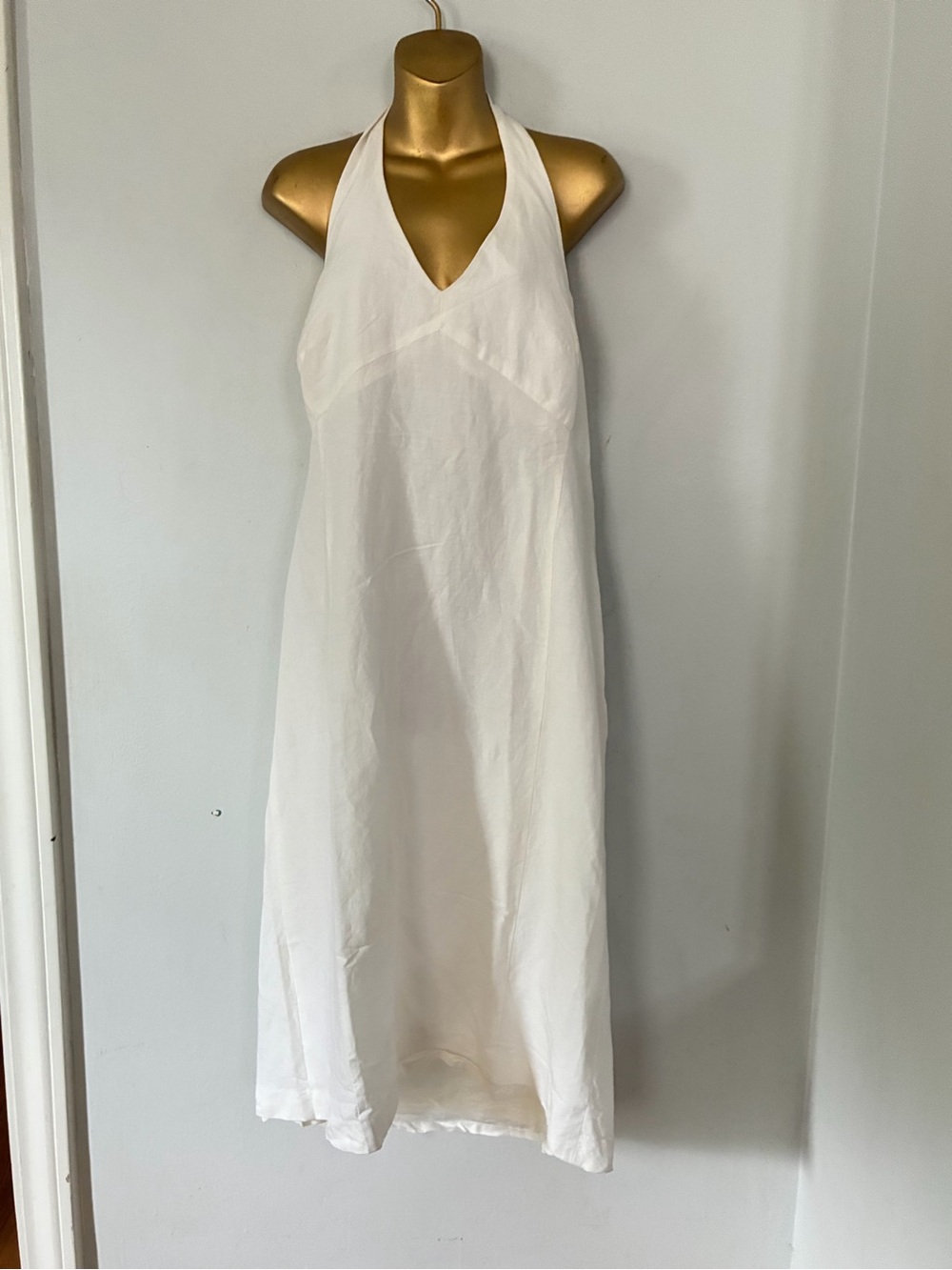 Ann Taylor Loft White Linen Halter Maxi Dress – Resort Chic – Petite 14 - Picture 2 of 5